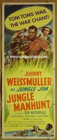R175 JUNGLE MANHUNT insert 51 Weissmuller as Jungle Jim