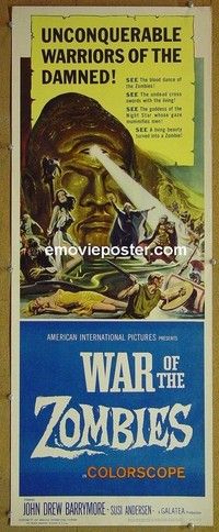 R369 WAR OF THE ZOMBIES insert '65 AIP Barrymore