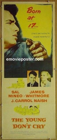 R389 YOUNG DON'T CRY insert '57 Sal Mineo, Whitmore