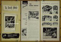 U140 DEADLY MANTIS British movie pressbook '57 classic sci-fi!