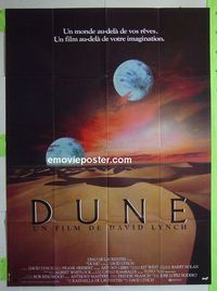T047 DUNE French one-panel movie poster '84 MacLachlan,great 2 moons image!
