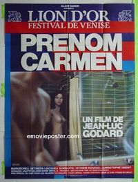 T049 FIRST NAME CARMEN French one-panel movie poster '83 Jean-Luc Godard