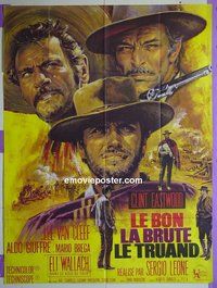 T056 GOOD, THE BAD & THE UGLY French one-panel movie poster R70s Eastwood