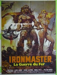 T068 IRONMASTER French one-panel movie poster '83 Umberto Lenzi, great art!