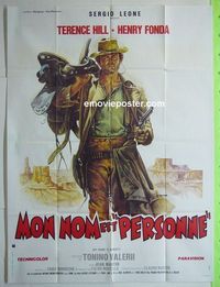 T079 MY NAME IS NOBODY French one-panel movie poster '74 Fonda, Hill