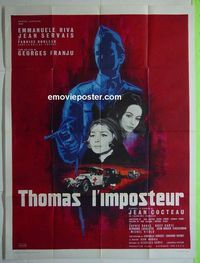 T093 THOMAS THE IMPOSTER French one-panel movie poster '64 Jean Cocteau