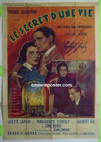 T098 WOMAN OF NO IMPORTANCE French one-panel movie poster '37 Jean Choux