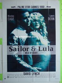 T097 WILD AT HEART French one-panel movie poster '90 David Lynch, Cage
