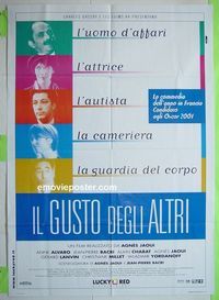 T021 TASTE OF OTHERS Italian one-panel movie poster '00 Agnes Jaoui