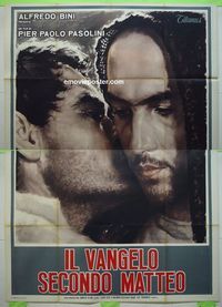 T001 GOSPEL ACCORDING TO ST MATTHEW Italian two-panel movie poster '66