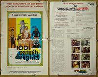 U006 1001 DANISH DELIGHTS movie pressbook '70s sex!