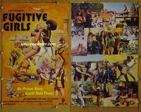 U028 5 LOOSE WOMEN movie pressbook '74 as Fugitive Girls!