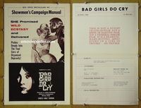 U050 BAD GIRLS DO CRY movie pressbook '65 wild ecstasy, sex!