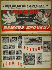 U066 BEWARE SPOOKS movie pressbook '39 Joe E. Brown