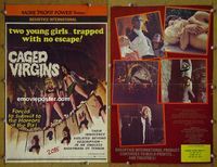 U101 CAGED VIRGINS movie pressbook '71 pit horrors!