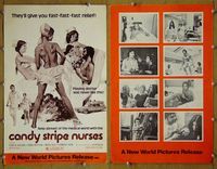 U102 CANDY STRIPE NURSES movie pressbook '74 hospital sex!