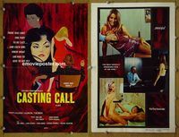 U108 CASTING CALL movie pressbook '72 acting sex!