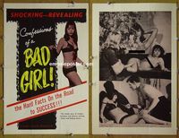 U121 CONFESSIONS OF A BAD GIRL movie pressbook '65 the hard facts!