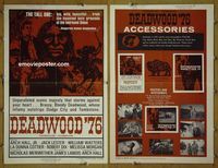 U141 DEADWOOD '76 movie pressbook '65 Arch Hall Jr.