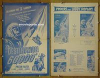 U148 DESTINATION 60,000 movie pressbook '57 Preston Foster