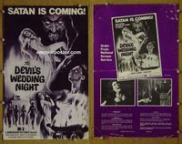 U157 DEVIL'S WEDDING NIGHT movie pressbook '73 Lucifer!