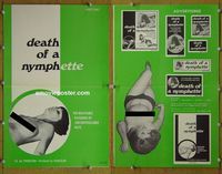U142 DEATH OF A NYMPHETTE movie pressbook '67 sex horror!