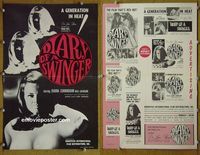 U162 DIARY OF A SWINGER movie pressbook '67 sex memoirs!