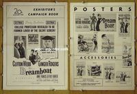U179 DREAM BOAT movie pressbook '52 Ginger Rogers, Clifton Webb