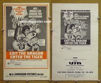 U194 EXIT THE DRAGON, ENTER THE TIGER movie pressbook '76 kung fu!