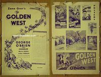 U244 GOLDEN WEST movie pressbook '32 Zane Grey, George O'Brien
