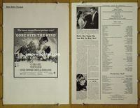 U246 GONE WITH THE WIND movie pressbook R74 Clark Gable, Leigh