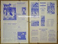 U265 HANDS OF A STRANGER movie pressbook '62 James Stapleton