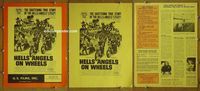 U276 HELLS ANGELS ON WHEELS movie pressbook '67 biker gangs!