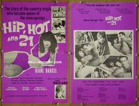 U283 HIP, HOT & 21 movie pressbook '67 Lorna Maitland!