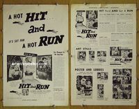 U285 HIT & RUN  movie pressbook '57 bad girl Cleo Moore!