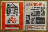 U298 HOUSE OF MISSING GIRLS movie pressbook '71 car chase!