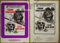 U306 I DRINK YOUR BLOOD/I EAT YOUR SKIN movie pressbook '71 undead!
