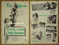 U307 I LOVE TROUBLE  movie pressbook '47 Franchot Tone, Blair