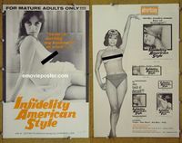 U315 INFIDELITY AMERICAN STYLE movie pressbook '67 cheating sex!