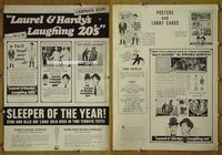 U368 LAUREL & HARDY'S LAUGHING '20s movie pressbook '65 classic!