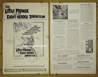 U382 LITTLE PRINCE & THE 8 HEADED DRAGON movie pressbook '64