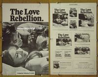 U401 LOVE REBELLION movie pressbook '65 Joe Sarno