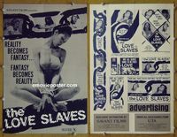U402 LOVE SLAVES movie pressbook '76 x-rated