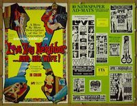 U403 LOVE THY NEIGHBOR & HIS WIFE movie pressbook '70
