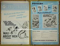 U408 MAD ABOUT MEN English movie pressbook '54 Glynis Johns, mermaids