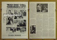 U409 MAD DOG COLL movie pressbook '61 John Chandler, Doubleday
