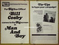 U421 MAN & BOY movie pressbook '72 Bill Cosby, George Spell