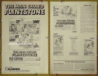 U422 MAN CALLED FLINTSTONE movie pressbook '66 Hanna-Barbera!