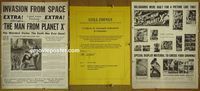 U427 MAN FROM PLANET X movie pressbook '51 Clarke, Schallert