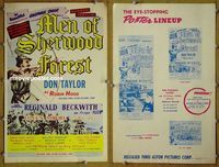 U456 MEN OF SHERWOOD FOREST movie pressbook '56 Robin Hood!